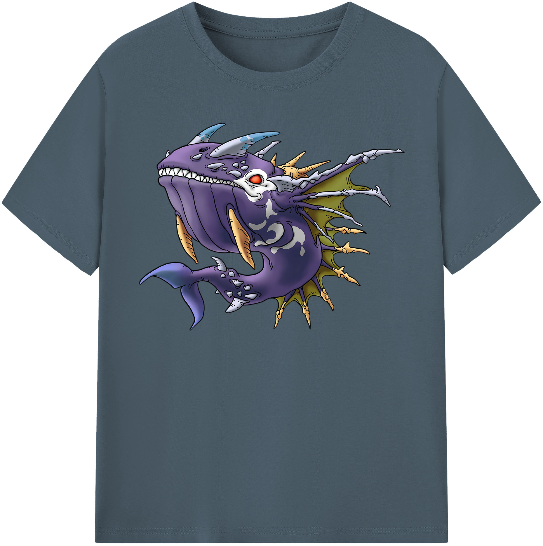 （画像用） ドラゴンクエスト Doragon Kuesuto Dragon Quest 綿100％半袖Tシャツ（フロントプリント）